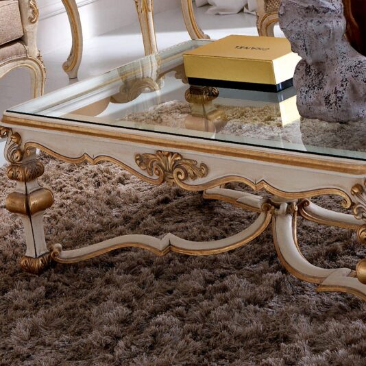 Baroque Reproduction Classic Italian Glass Coffee Table Baroque Reproduction Classic Italian Glass Coffee Table