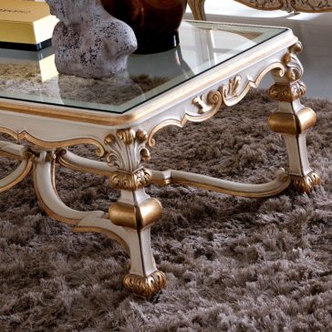 Baroque Reproduction Classic Italian Glass Coffee Table Baroque Reproduction Classic Italian Glass Coffee Table
