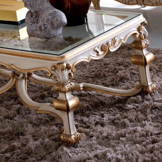 Baroque Reproduction Classic Italian Glass Coffee Table Baroque Reproduction Classic Italian Glass Coffee Table