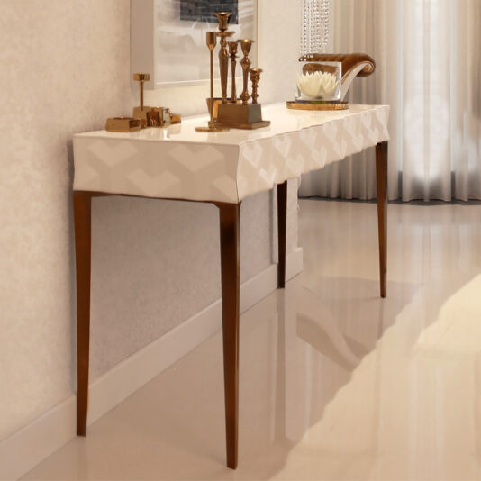 Classic Grey Roll Top Button Upholstered Bed Unique Design Luxury Console Table