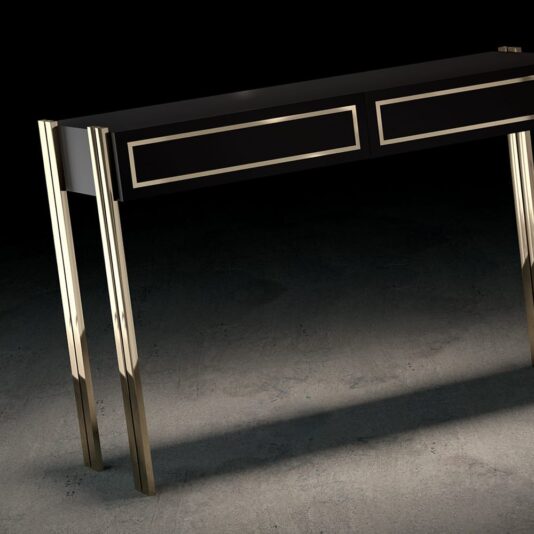 Black And Gold Art Deco Inspired Designer Console Black And Gold Art Deco Inspired Designer Console