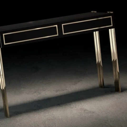 Black And Gold Art Deco Inspired Designer Console Black And Gold Art Deco Inspired Designer Console