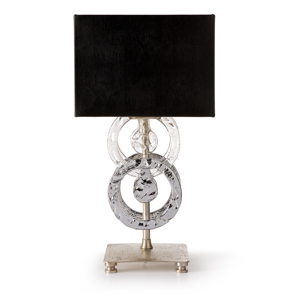 Contemporary Bespoke Black Wenge Table Lamp