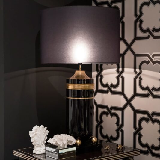 Luxury Black And Gold Table Lamp