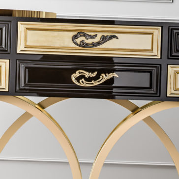 Contemporary Black and Gold Console Table Contemporary Black Gold Console Table