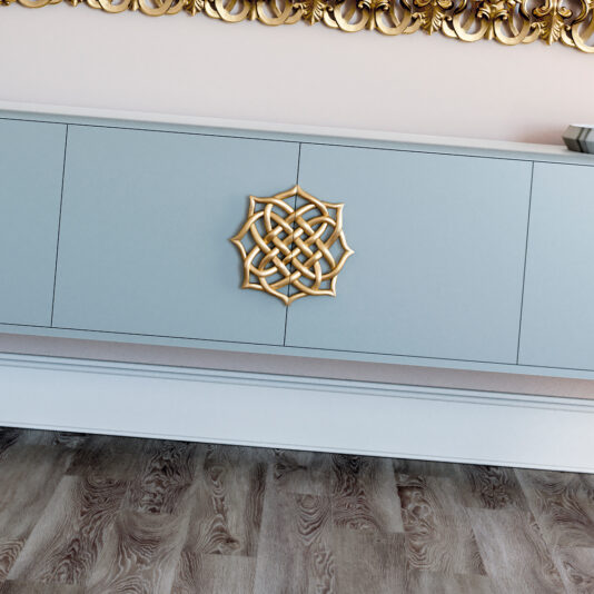 Beautiful Duck Egg Blue Lacquered High End Sideboard