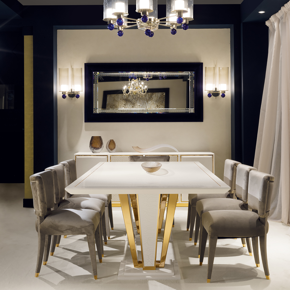 Luxury Italian Blue Velvet Venetian Mirror