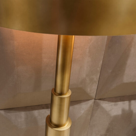 Contemporary Burnished Brass Floor Lamp