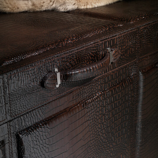 Luxury Italian Leather Storage Trunk Luxury Italian Leather Storage Trunk