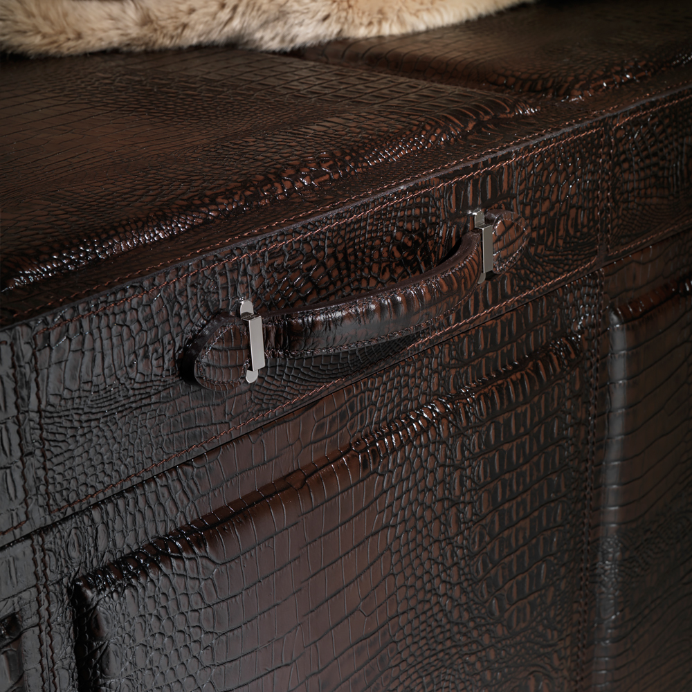 Luxury Italian Leather Storage Trunk