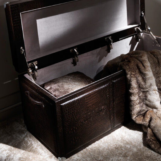 Luxury Italian Leather Storage Trunk Luxury Italian Leather Storage Trunk