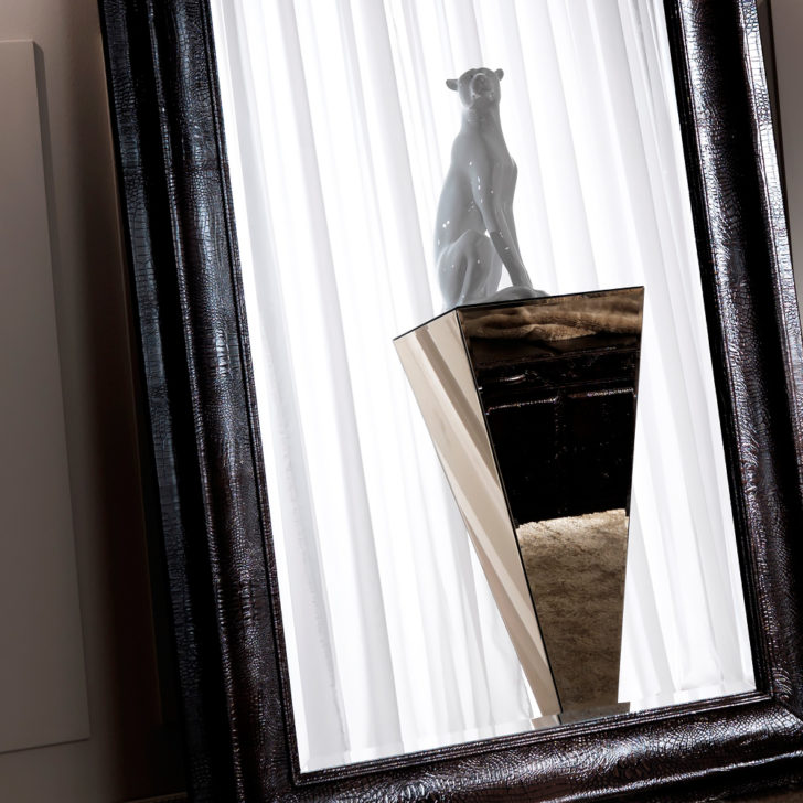 Luxury Italian Leather Floor Standing Mirror