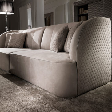 Exclusive Modern Italian Quilted Nubuck Sofa Exclusive Modern Italian Quilted Nubuck Sofa