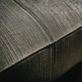 Button Upholstered Designer Linen Chaise Longue