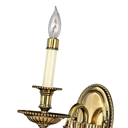 Candle Style New England Solid Brass Wall Light
