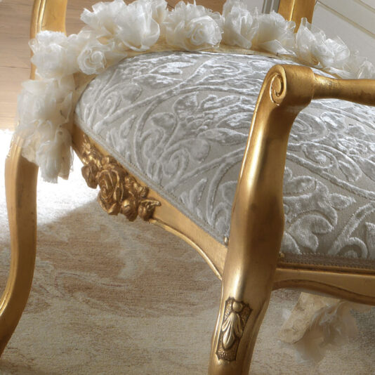 Captivating Small Italian Gold Leaf BenchCaptivating Small Italian Gold Leaf Bench