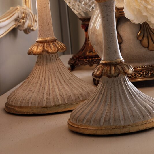 Carved High End Designer Italian Table Lamp