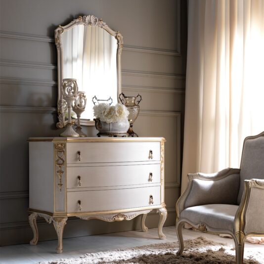 Carved High End Designer Italian Table Lamp