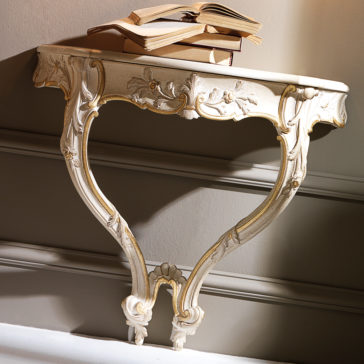 Carved Rococo Reproduction Italian Wall Mounted Bedside Table