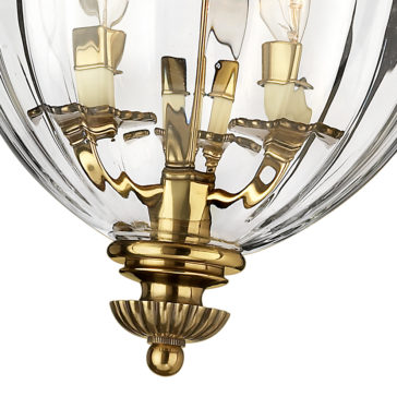 SNew England Solid Brass Flush Ceiling Light