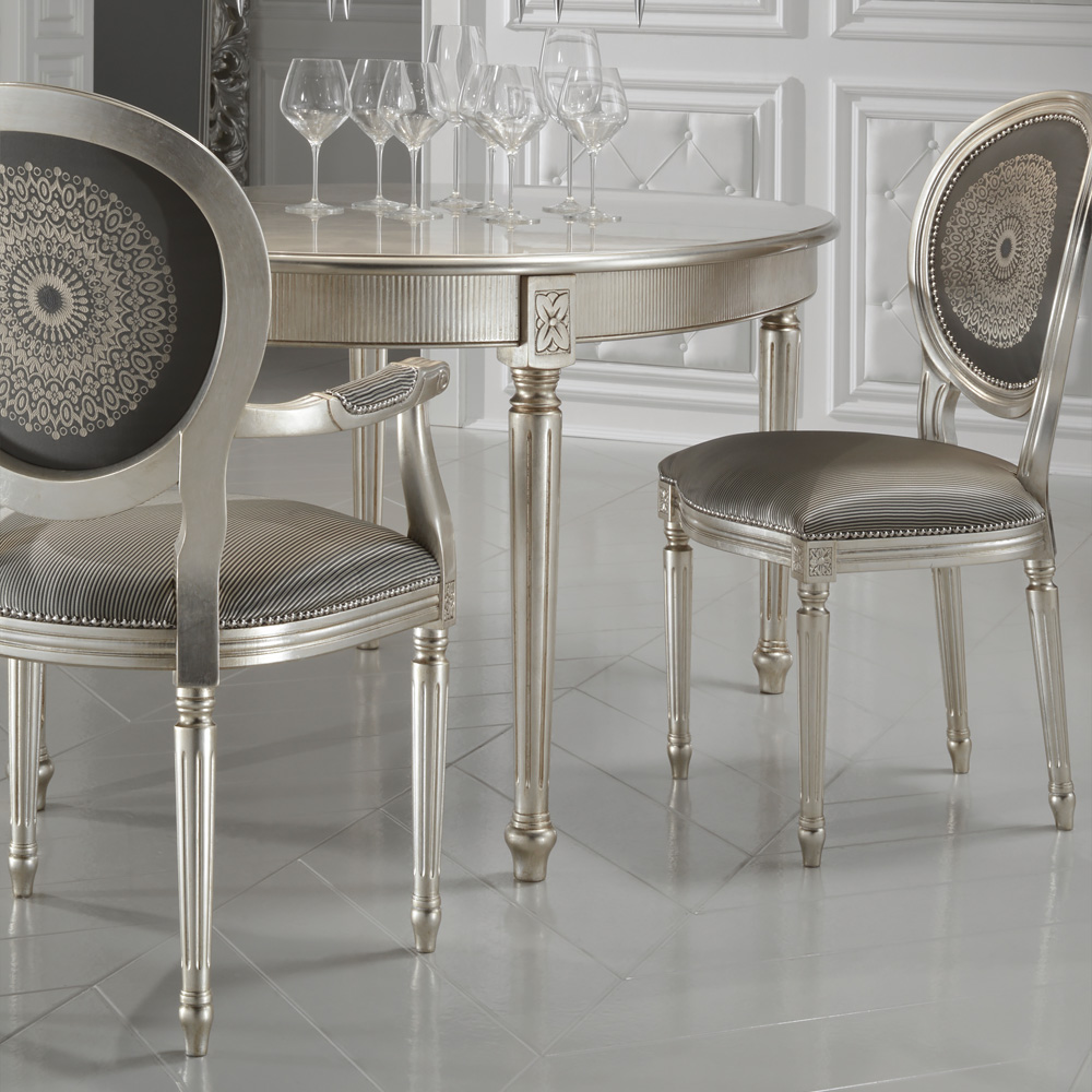 High End Champagne Louis Dining Chair