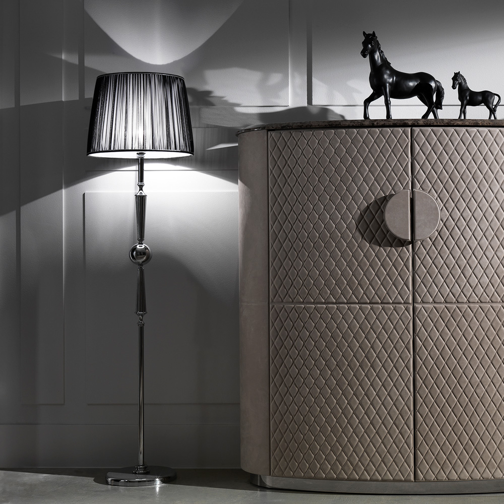 Chrome Contemporary Designer Italian Floor Lamp