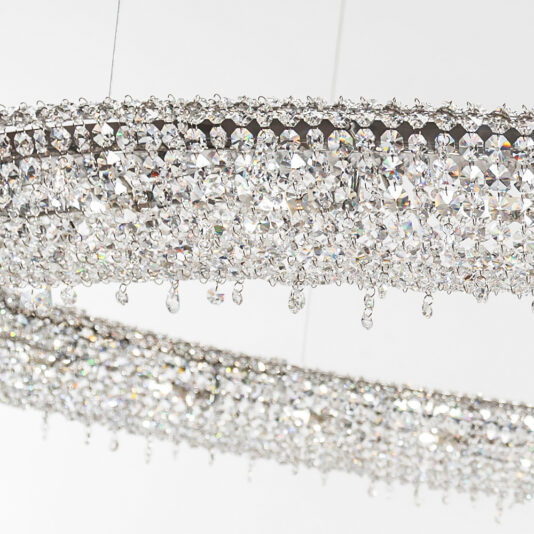 Contemporary Italian Designer Circular Crystal Chandelier