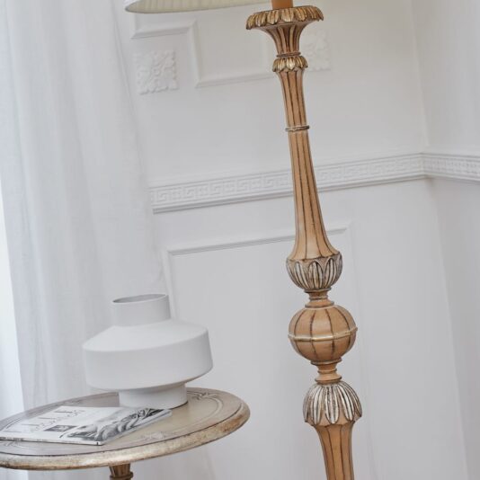 Classic Designer Carved Italian Floor Lamp
