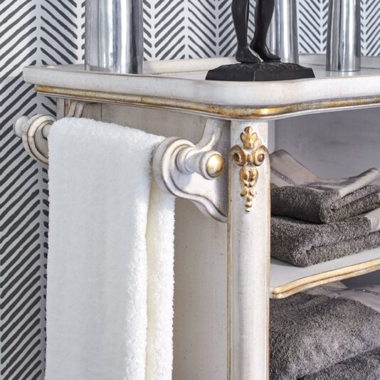 Classic Designer Italian Bathroom Towel Stand Cabinet