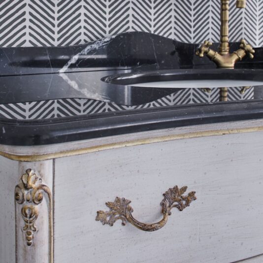 Classic Designer Italian Marble Bathroom Vanity Unit