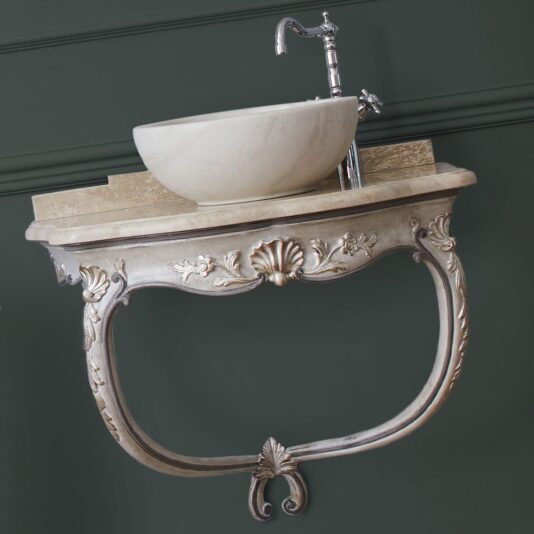 Classic Designer Italian Marble Bathroom Wall Mounted Basin