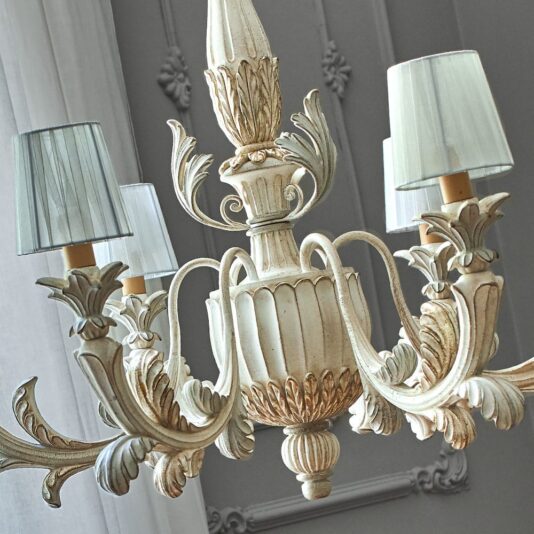 Classic Designer Ornate Italian 6 Arm Chandelier