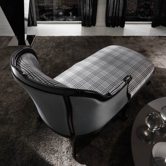Classic Houndstooth Louis High End Designer Chaise Longue Classic Houndstooth Louis High End Designer Chaise Longue
