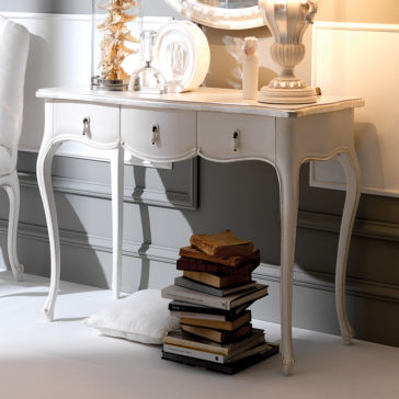 Classic Italian 3 Drawer Console Table and Mirror Set Classic Italian 3 Drawer Console Table