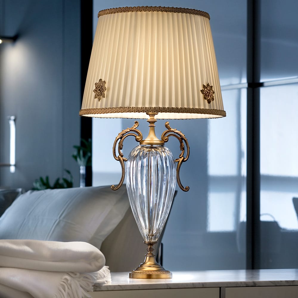 Classic Italian Designer Glass Table Lamp