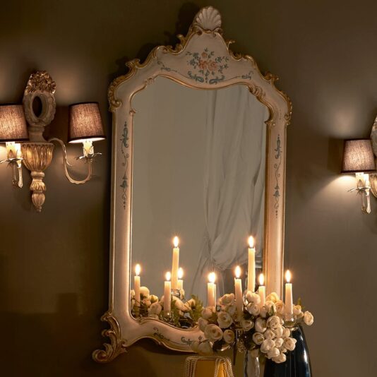 Classically Elegant Italian Designer Console And Mirror Set