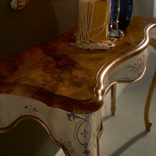 Classically Elegant Italian Designer Console And Mirror Set