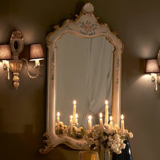 Classically Elegant Italian Designer Wall Mirror