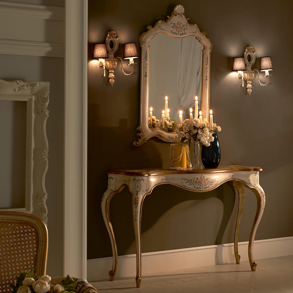 Classically Elegant Italian Designer Wall Mirror
