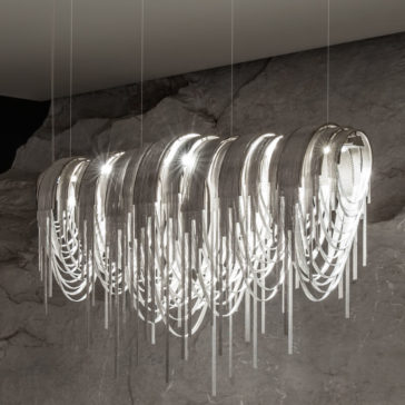 Contemporary Glamorous Rectangular Chain Chandelier Contemporary Glamorous Rectangular Chain Chandelier