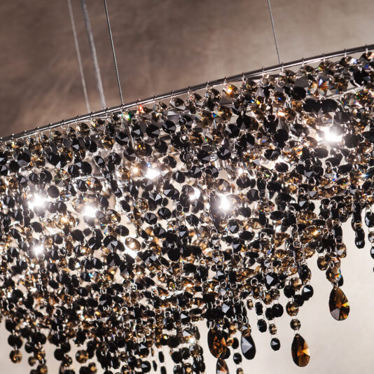 Contemporary Black Oval Crystal Chandelier Contemporary Black Oval Crystal Chandelier