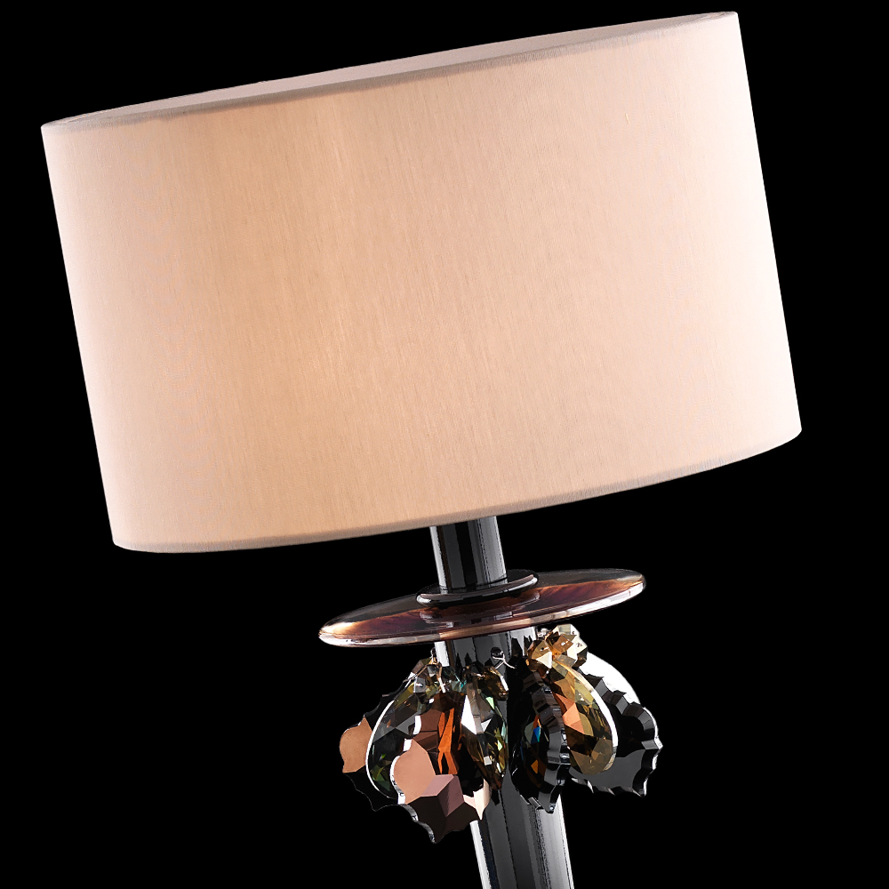 Contemporary Bronze Crystal Table Lamp