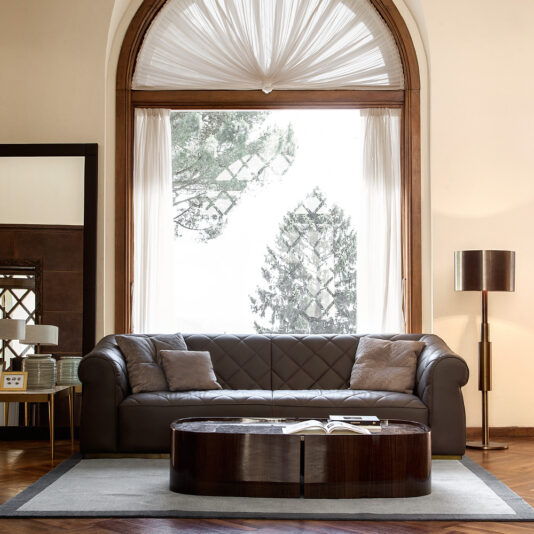 Contemporary Burnished Brass Floor Lamp