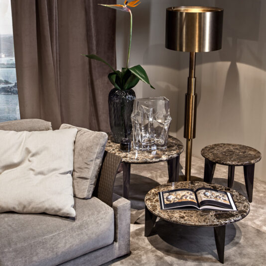 Contemporary Burnished Brass Floor Lamp