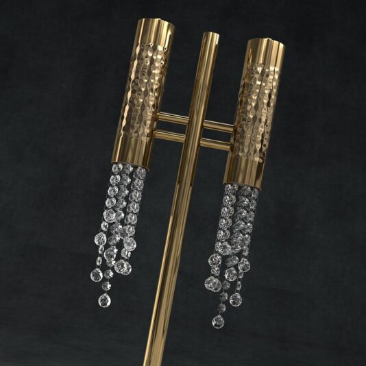 Contemporary Designer Gold Plated Crystal Table Lamp Contemporary Designer Gold Plated Crystal Table Lamp