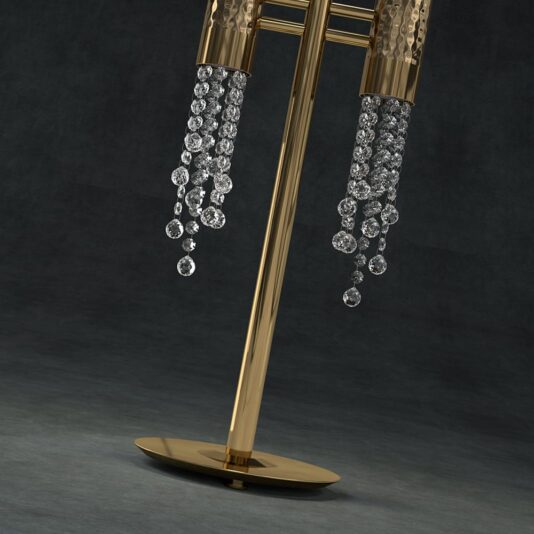 Contemporary Designer Gold Plated Crystal Table Lamp Contemporary Designer Gold Plated Crystal Table Lamp