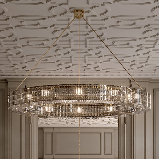 Contemporary Designer Round Crystal Chandelier