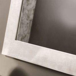 Contemporary Designer Square Upholstered Mirror