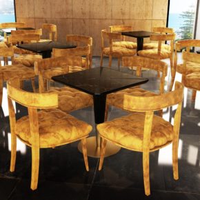 Contemporary Designer Velvet Upholstered Dining Chair 1 290x290 