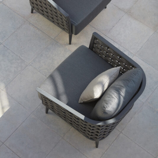 Contemporary Designer Woven Rope Outdoor Garden Armchair